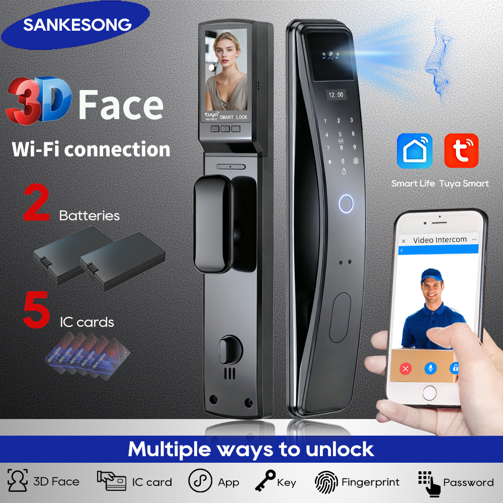 SANKESONG Tuya Smart 3D Face D - огляд і ціна Glass Door Hinge