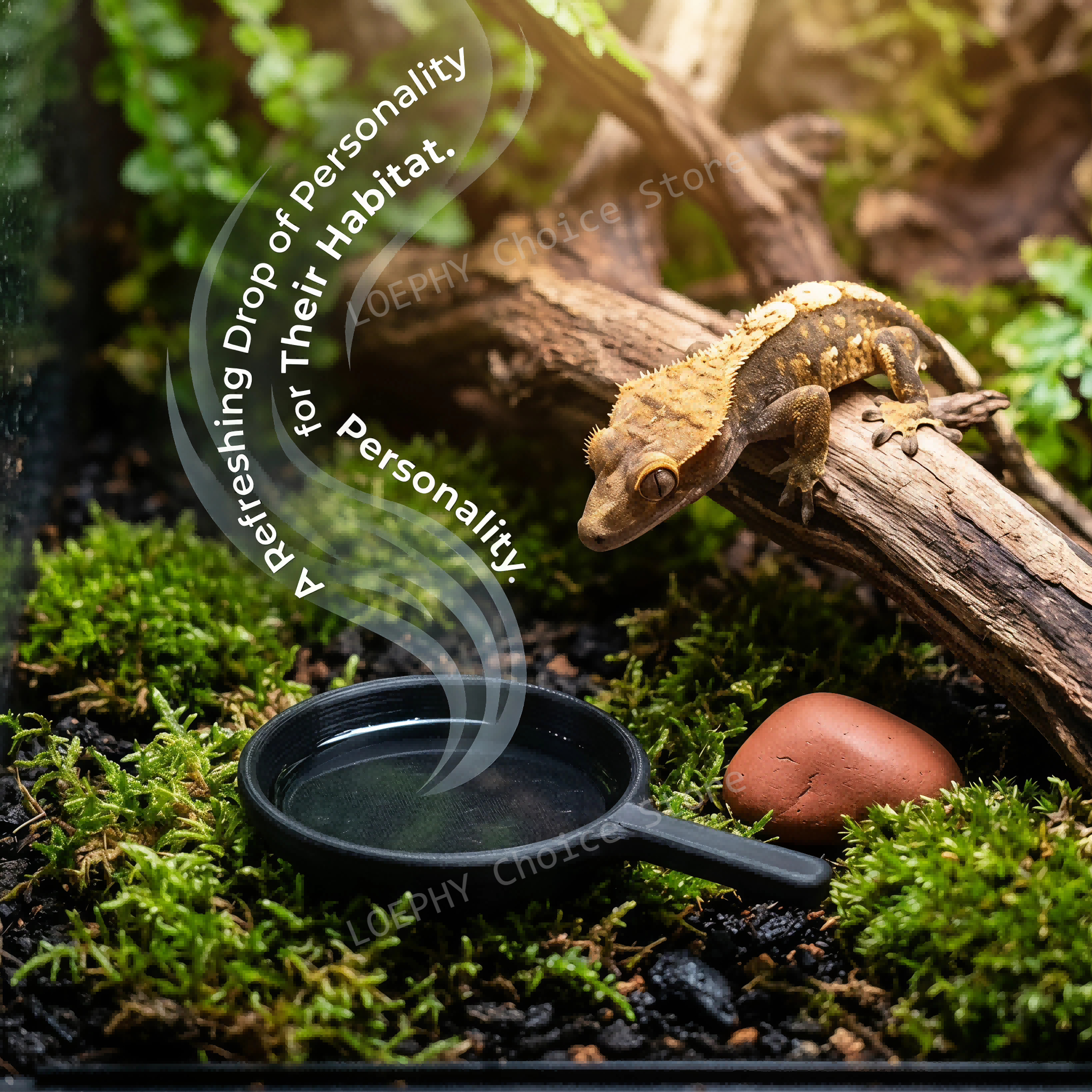 Funny Frying Pan Design Gecko  - огляд і ціна Water Dish Reptile