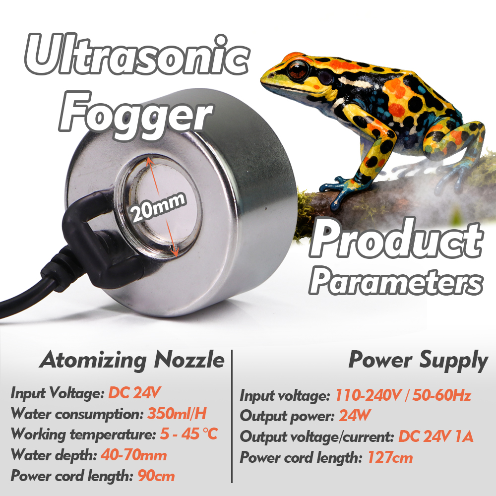 Ultrasonic Fogger w/ Water Sen - огляд і ціна Terrarium Fogger Ultrasonic