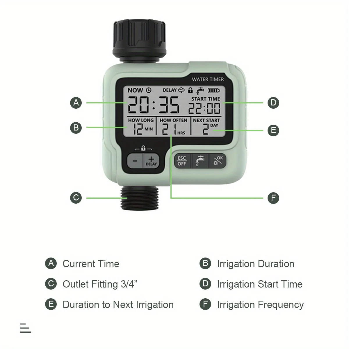 Watering System Dual Outlets A - огляд і ціна Timer Dual Outlet