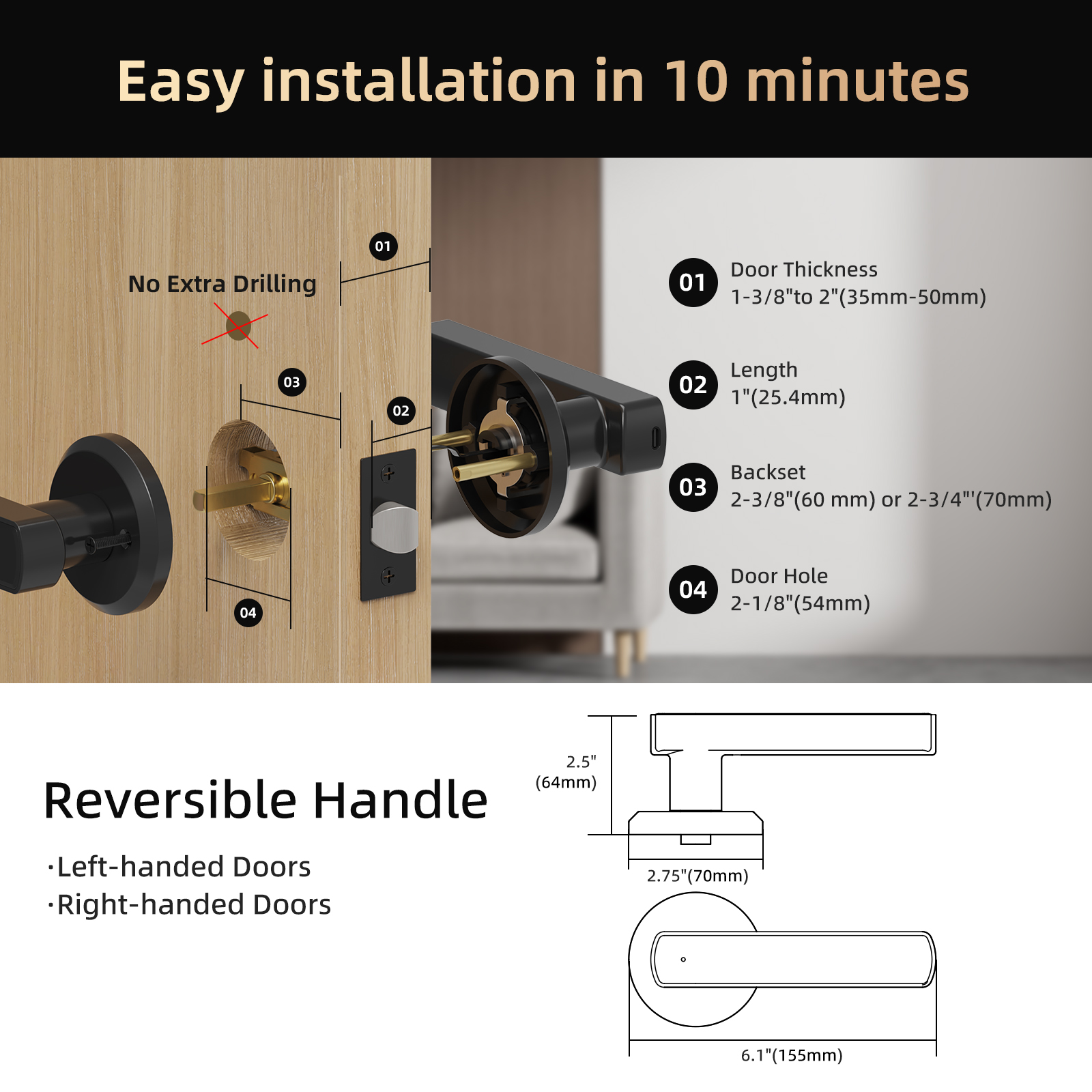 Viladepot Handle Shaped Smart  - огляд і ціна Glass Door Hinge