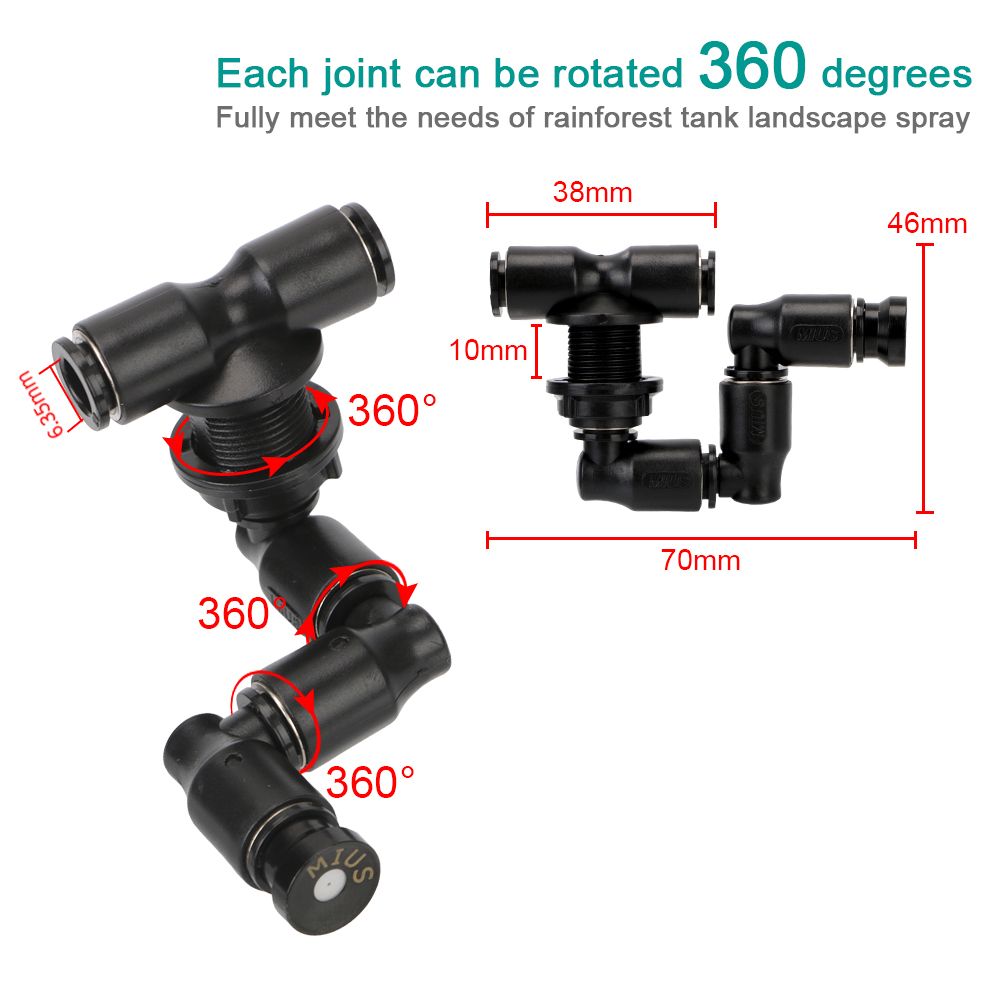 360° Adjustable Spray Nozzle S - огляд і ціна Terrarium Fogger Ultrasonic