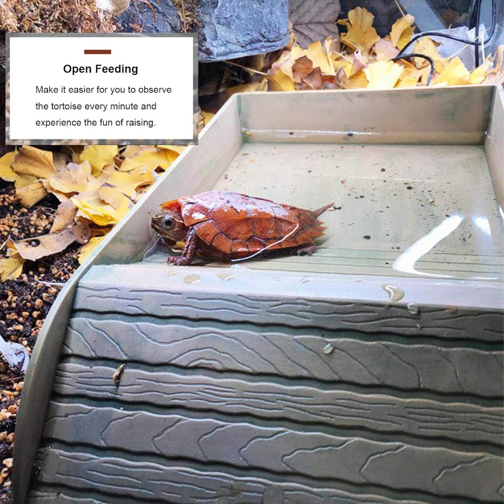 Turtle Bathing Pool Feeding Di - огляд і ціна Water Dish Reptile