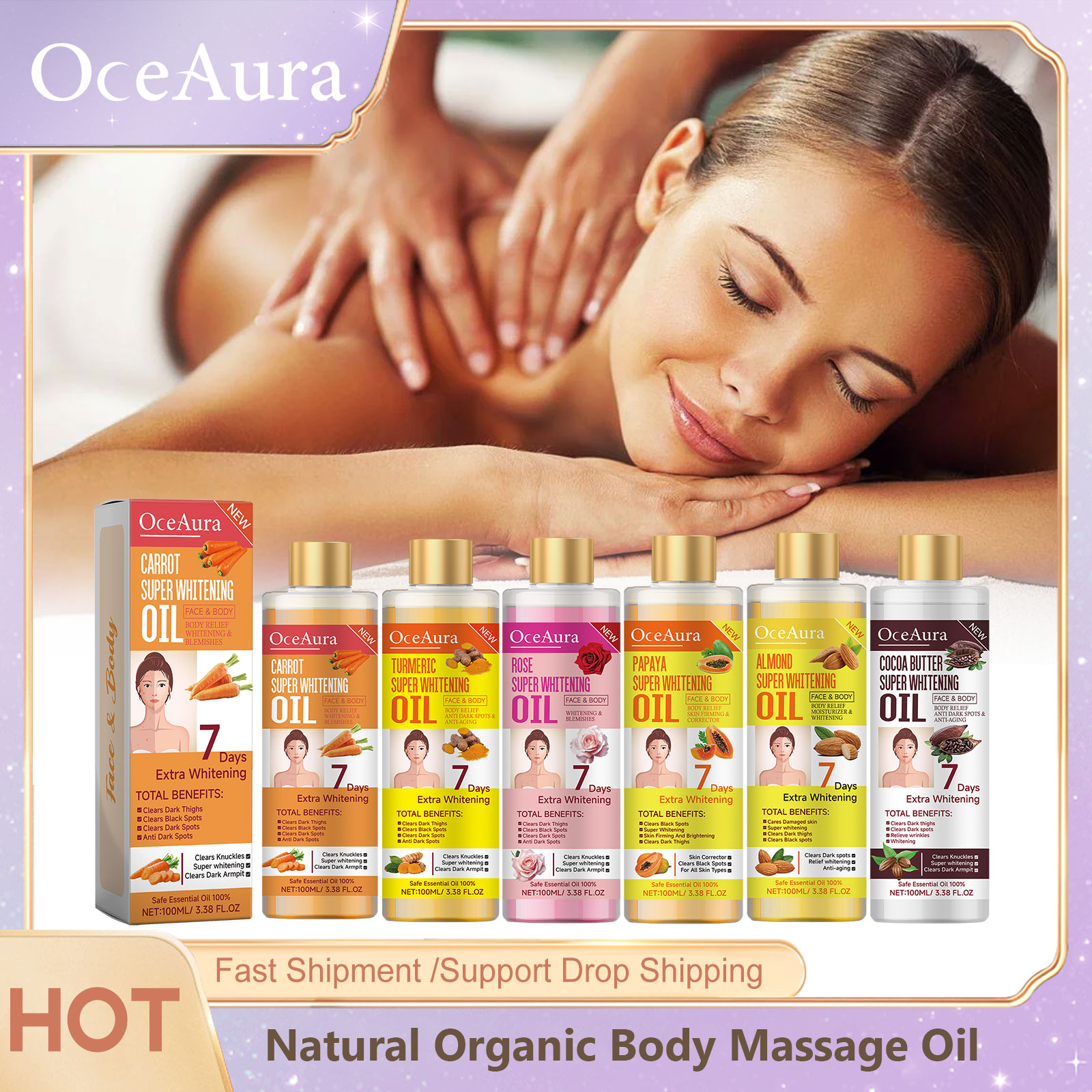 Body Whitening Oil 100ml Natur - огляд і ціна Substrate Coconut Fiber