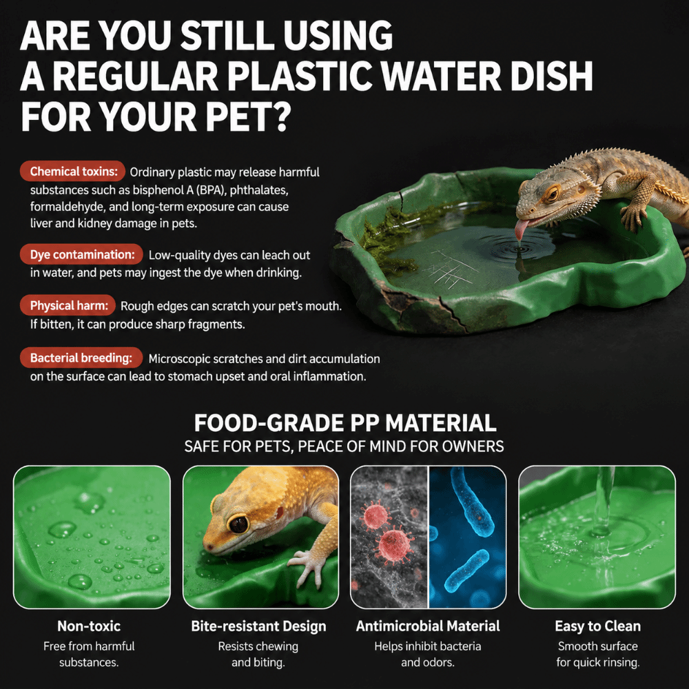 ABS Resin Reptile Feeder Bowl  - огляд і ціна Water Dish Reptile