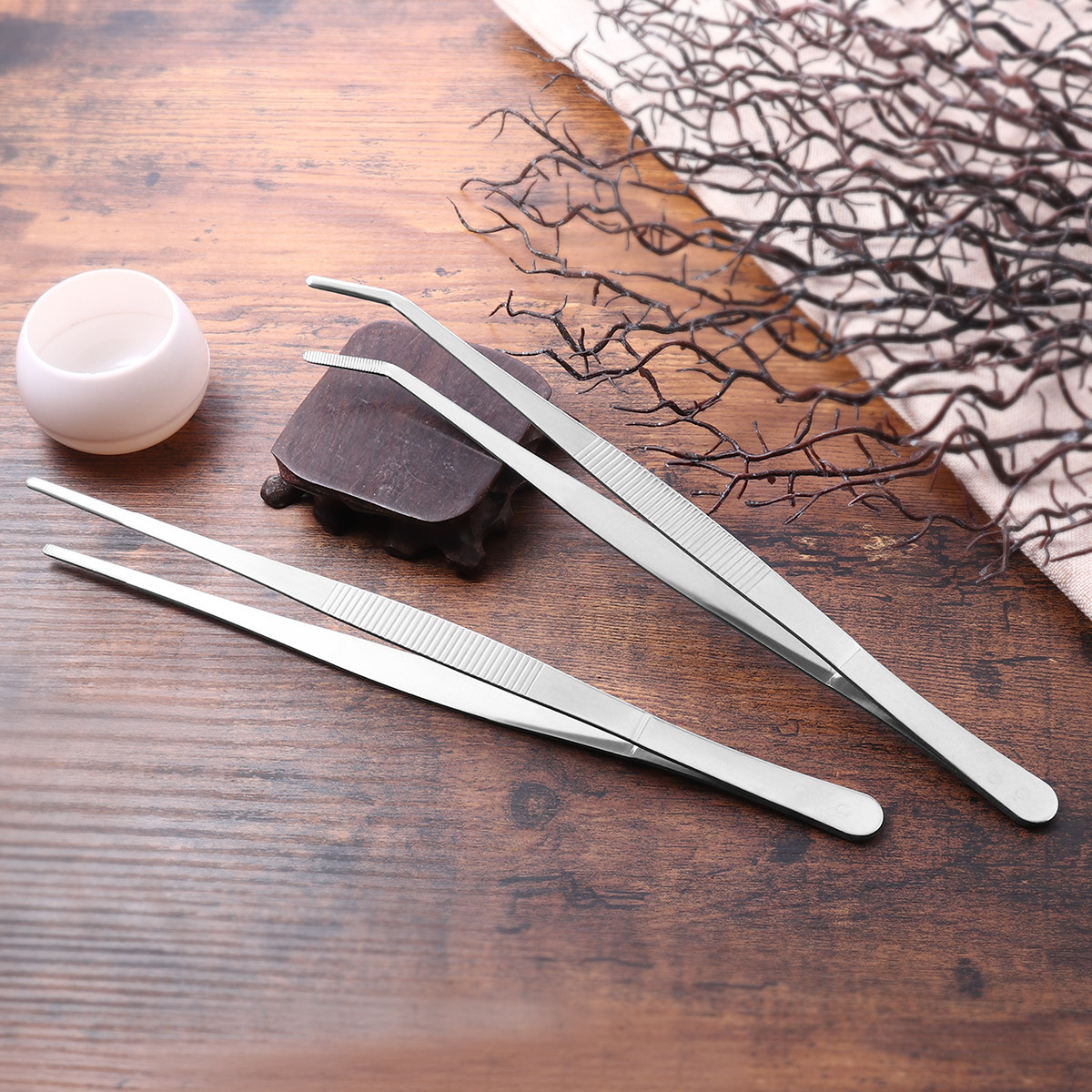 2Pcs 25Cm Stainless Steel Stra - огляд і ціна Feeding Tong Stainless