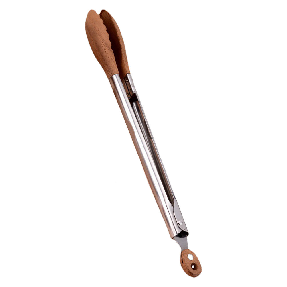 Walnut Wood Stainless Steel Fo - огляд і ціна Feeding Tong Stainless