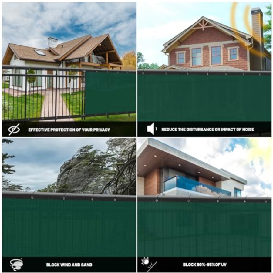 Privacy Screen Fence 4/5/6/8 F - огляд і ціна Screen Top Mesh