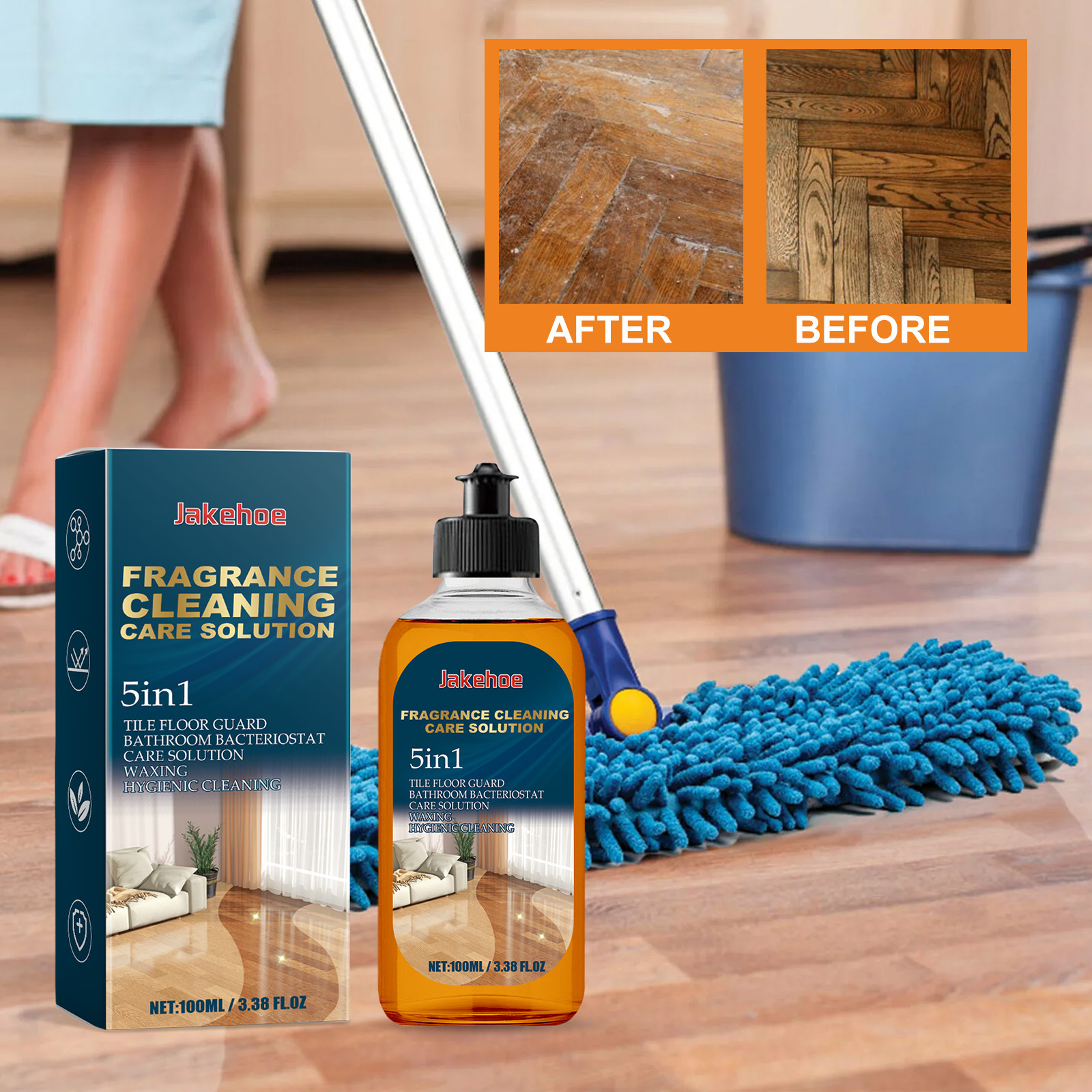 Jakehoe Floor Cleaner Decontam - огляд і ціна Ceramic Tile Floor
